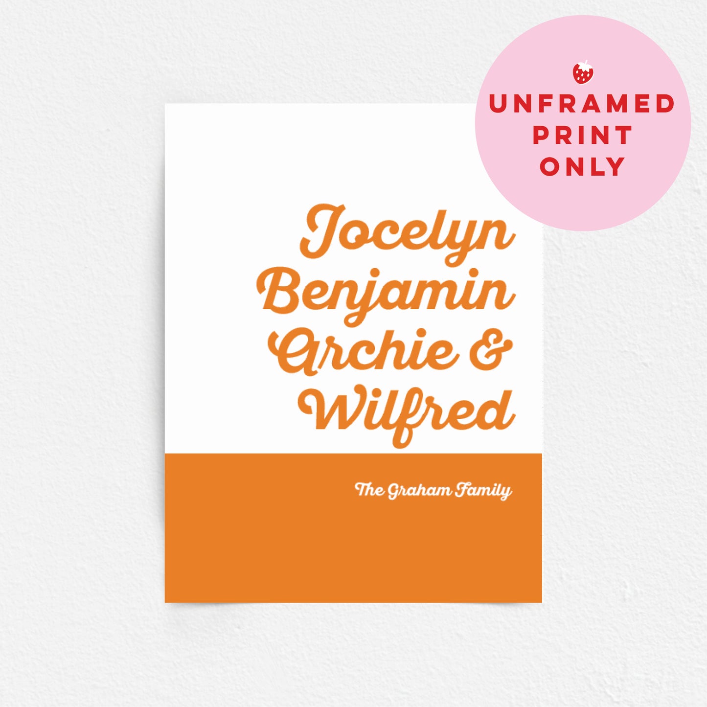 Custom Family Print - Names List