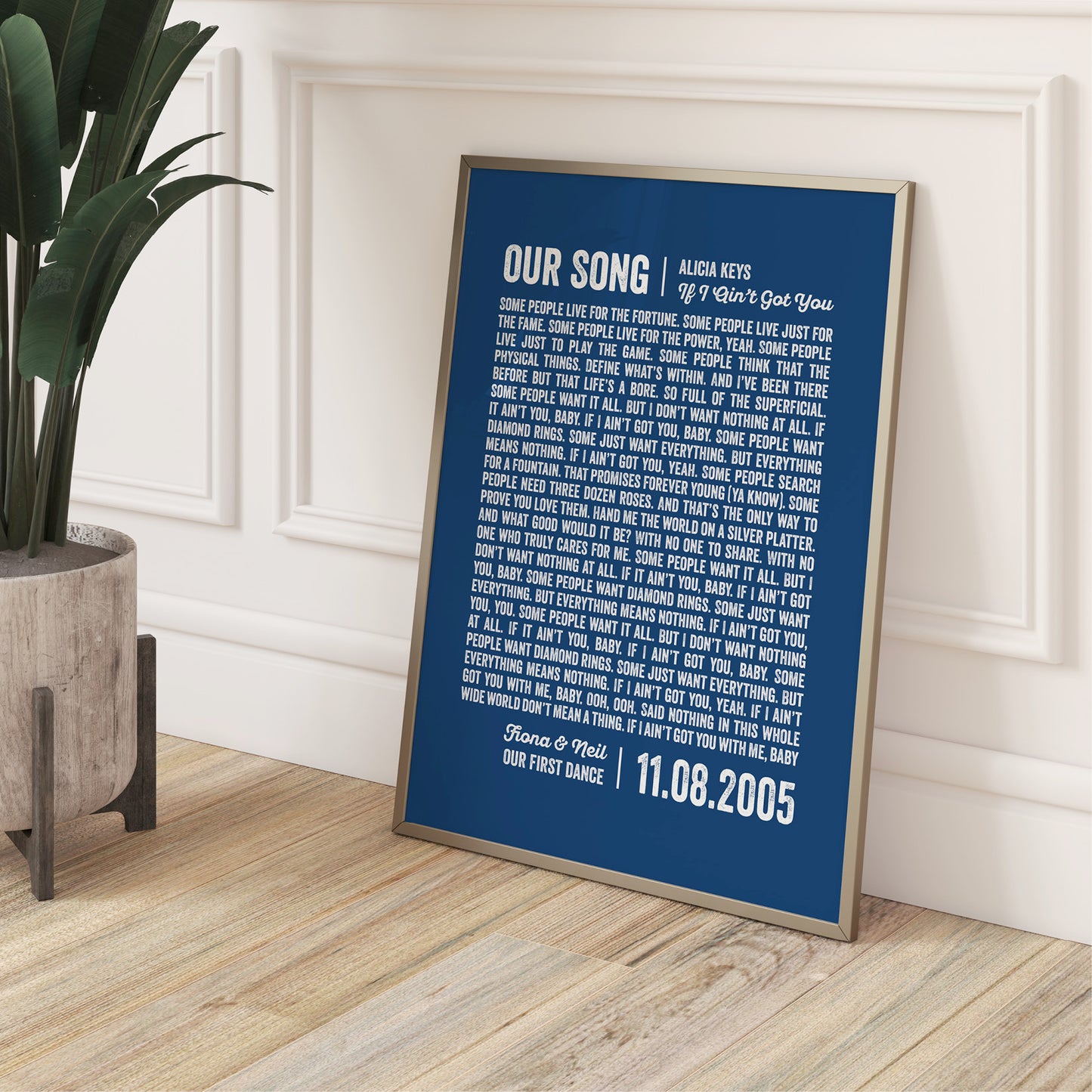 Custom Music Lover Print - Our Song Lyrics