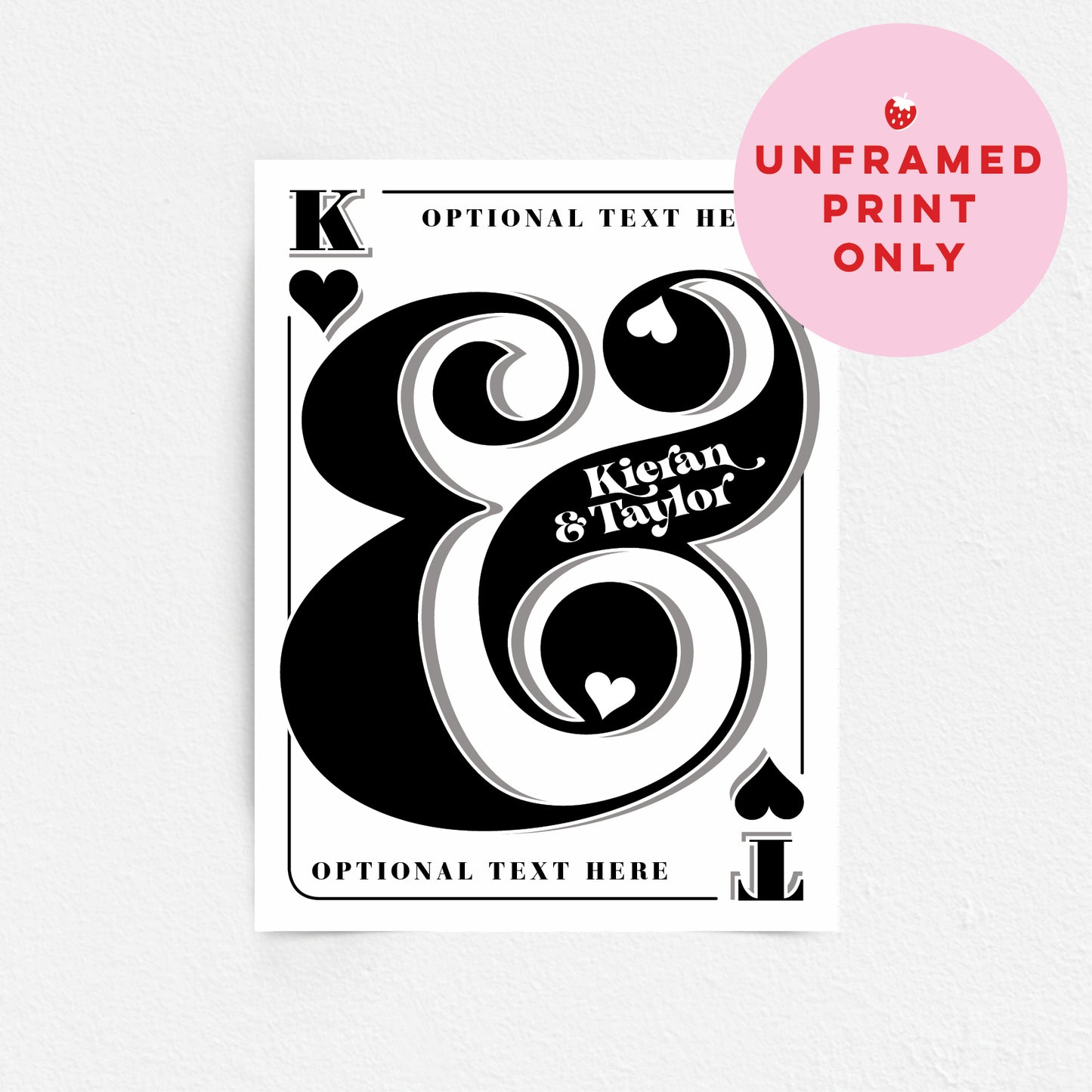 Custom Couples Print - Las Vegas Wedding Playing Card