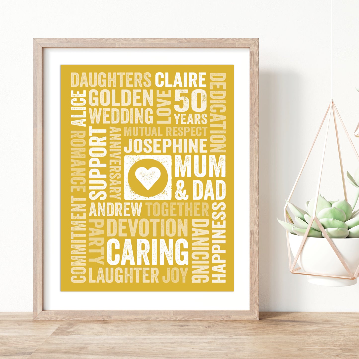 Custom Word Art Print - Star or Heart