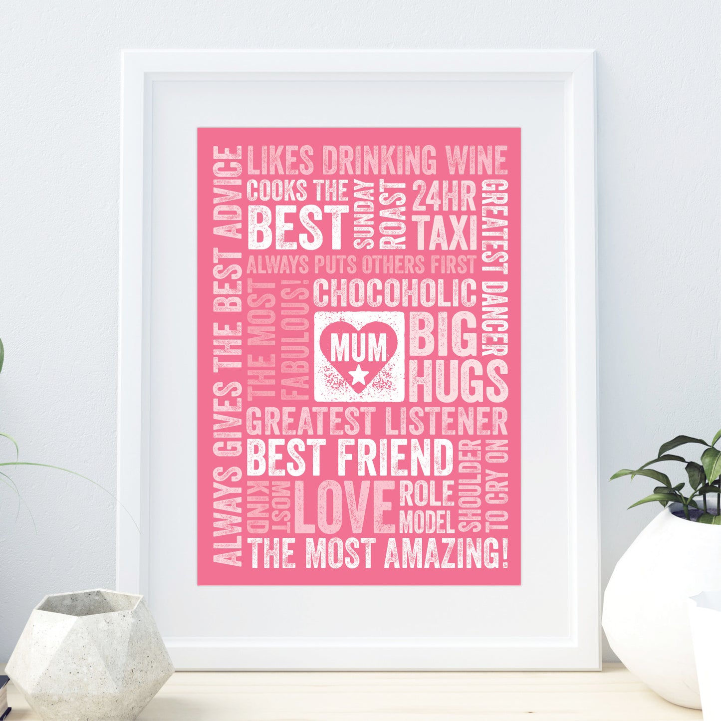 Custom Word Art Print - For Mum