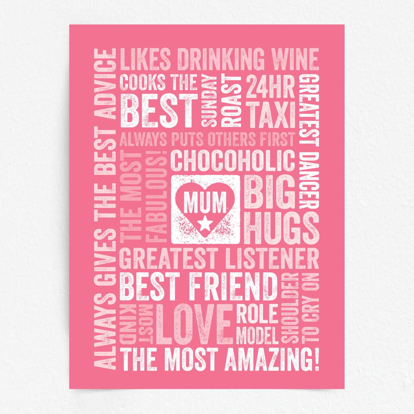 Custom Word Art Print - For Mum