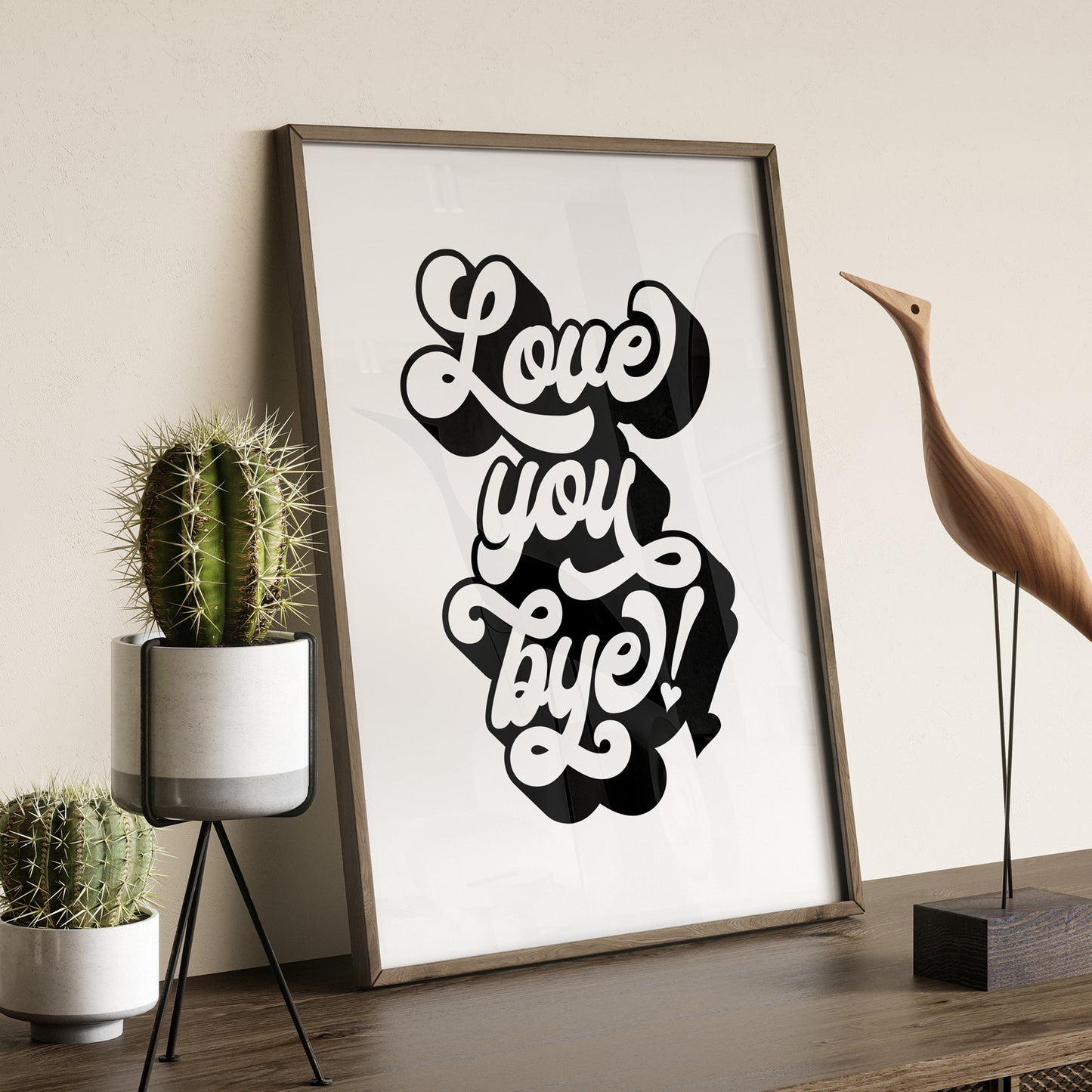 Wall Art Print - Love You Bye