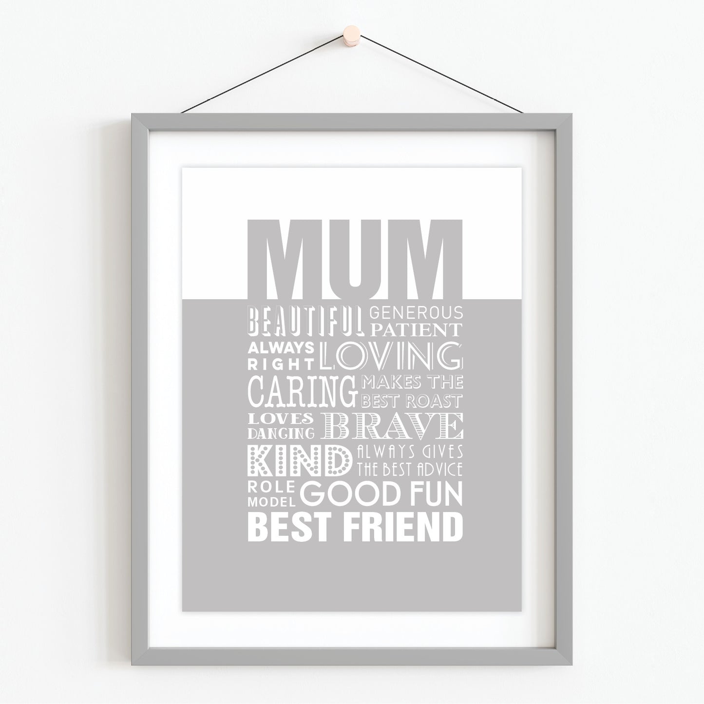 Custom Word Art Print - Best Mum