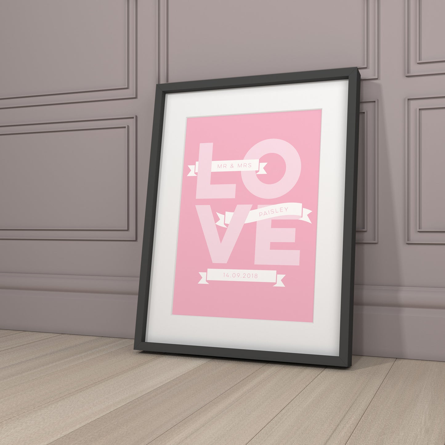 Love Word Art Print - Your Own Words in Banners