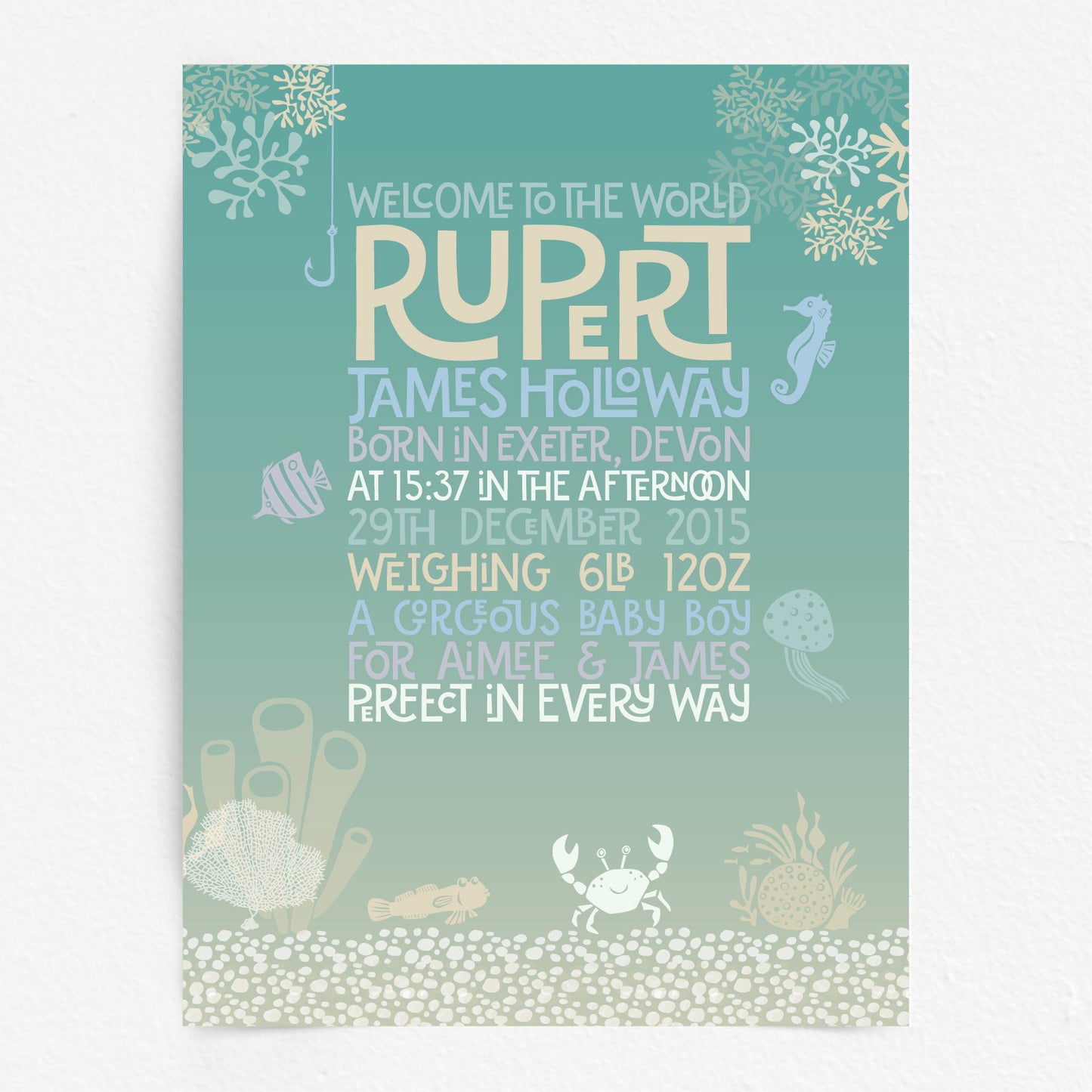 Custom Baby Print - Under The Sea