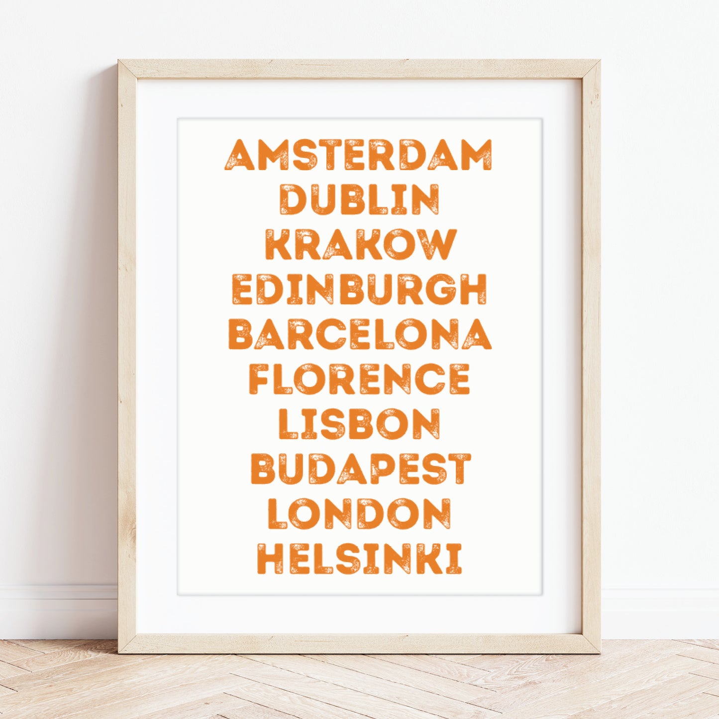 Custom Travel Print - Place Names List