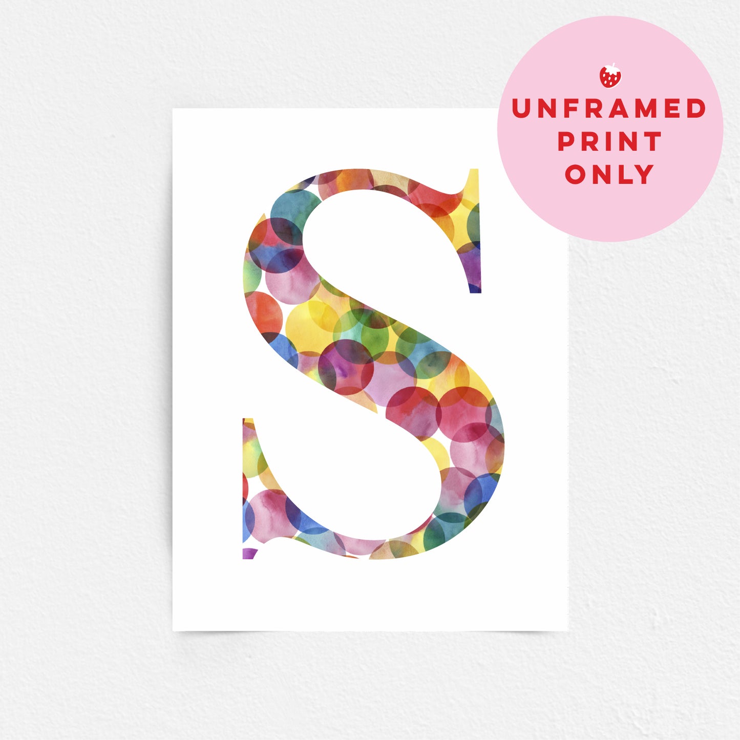 Custom Initial Print - Kaleidoscope Colours