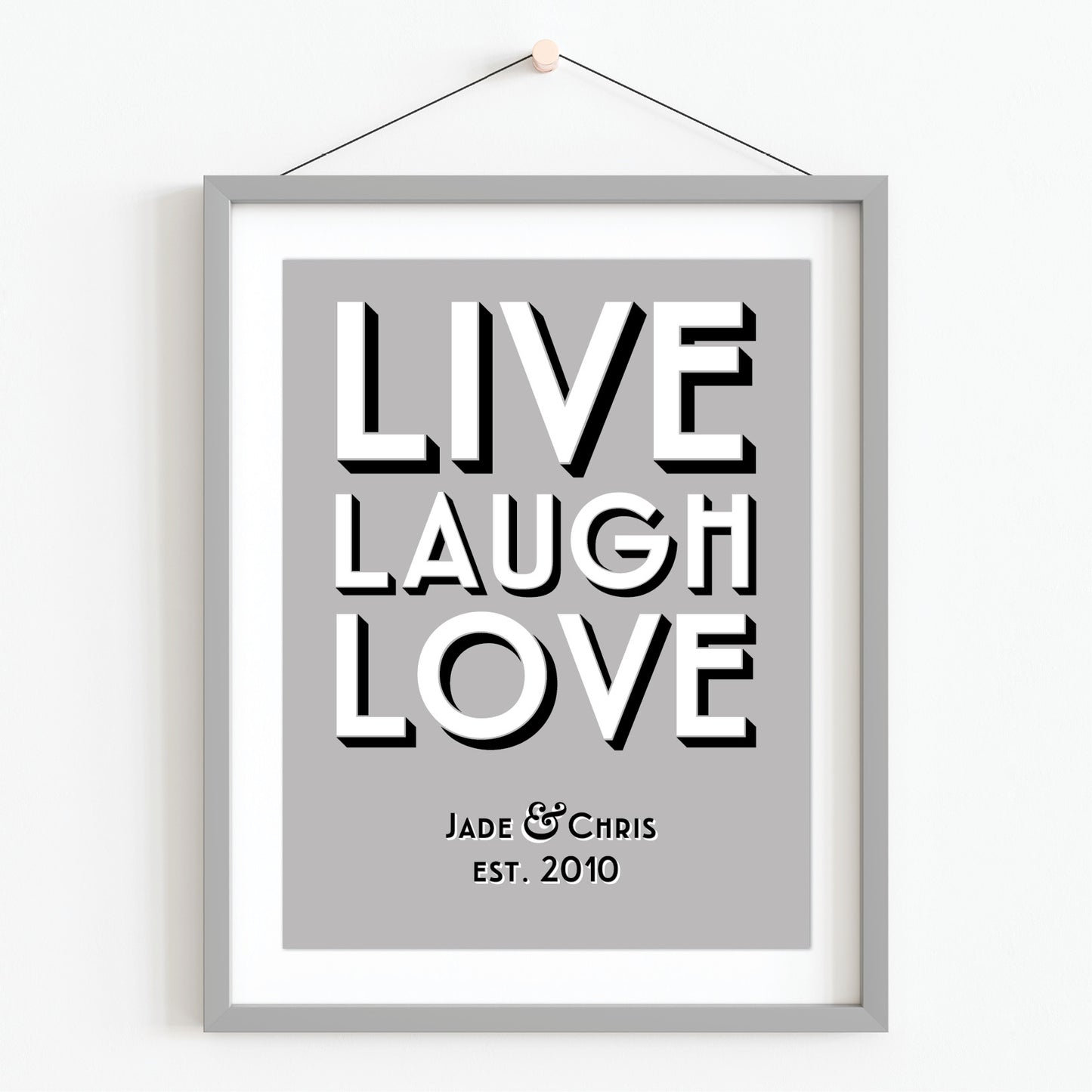 Custom Couples Print - Live Laugh Love
