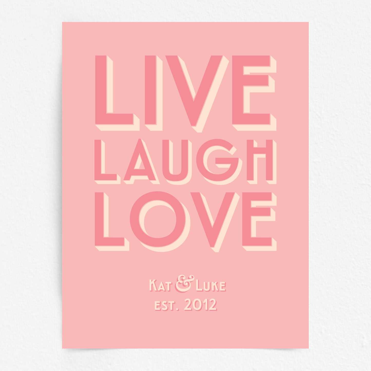 Custom Couples Print - Live Laugh Love