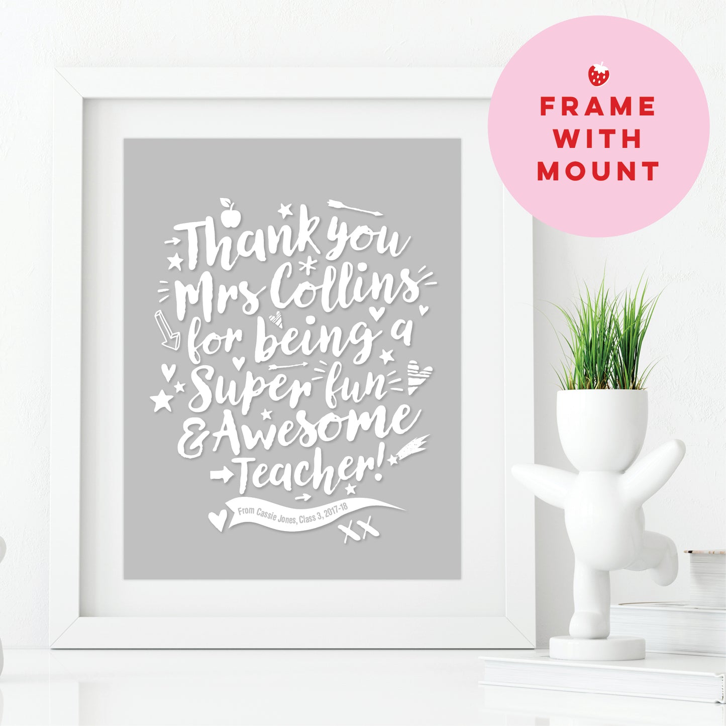 Custom Teacher Print - Thanks for being Awesome!