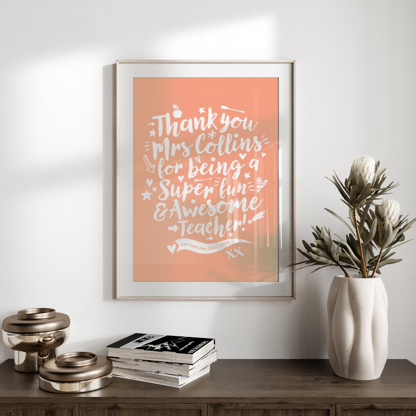 Custom Teacher Print - Thanks for being Awesome!