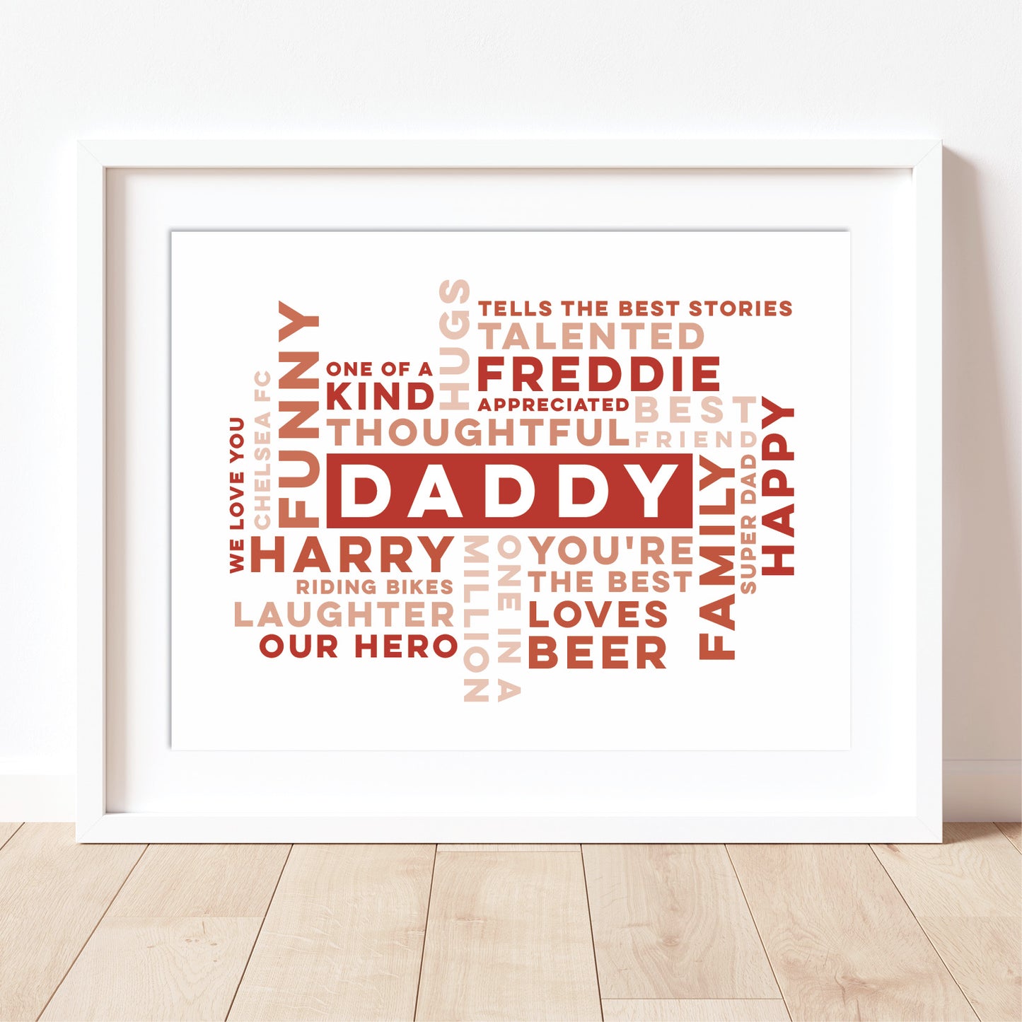 Custom Word Art Print - Best Daddy