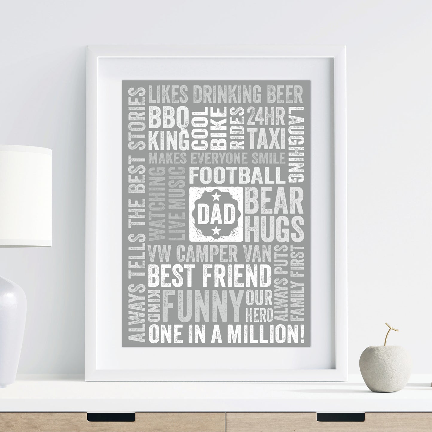 Custom Word Art Print - For Dad