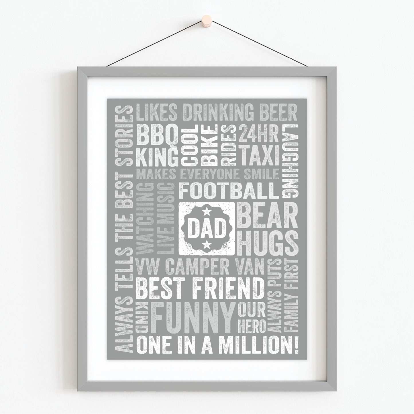 Custom Word Art Print - For Dad