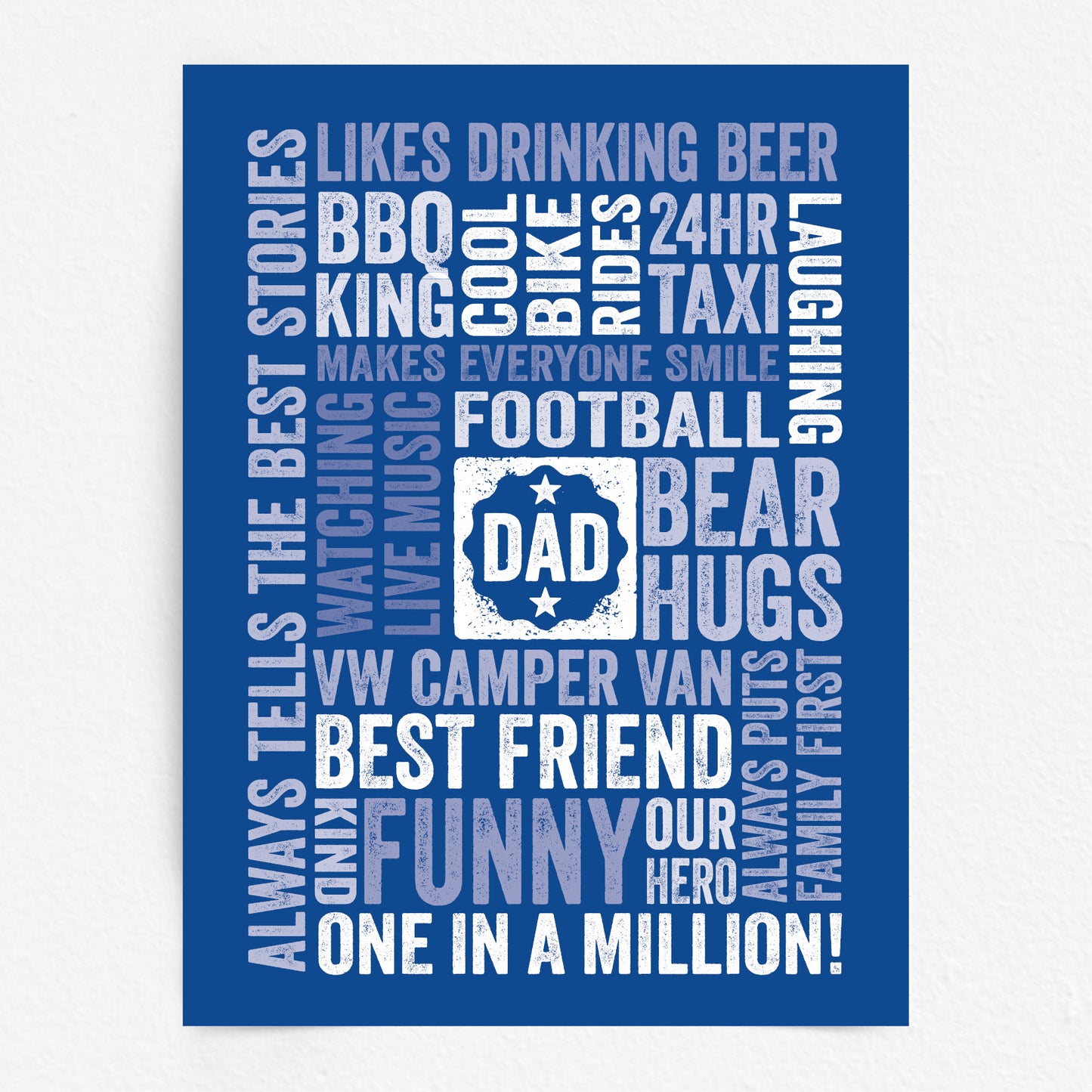 Custom Word Art Print - For Dad
