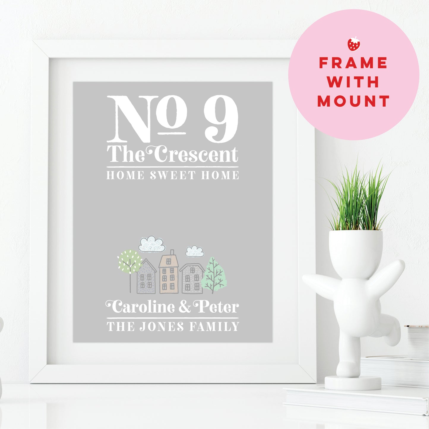 Custom Home Print - Address and Family Names