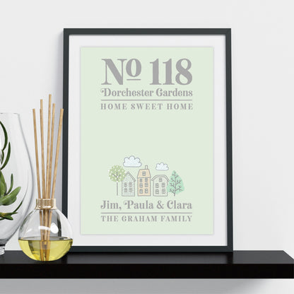 Custom Home Print - Address and Family Names