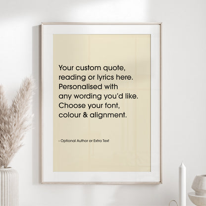 Custom Quote Print - Choice of Fonts 3