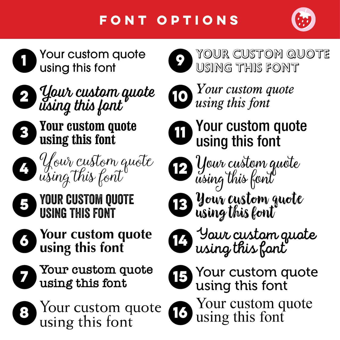 Custom Quote Print - Choice of Fonts 3