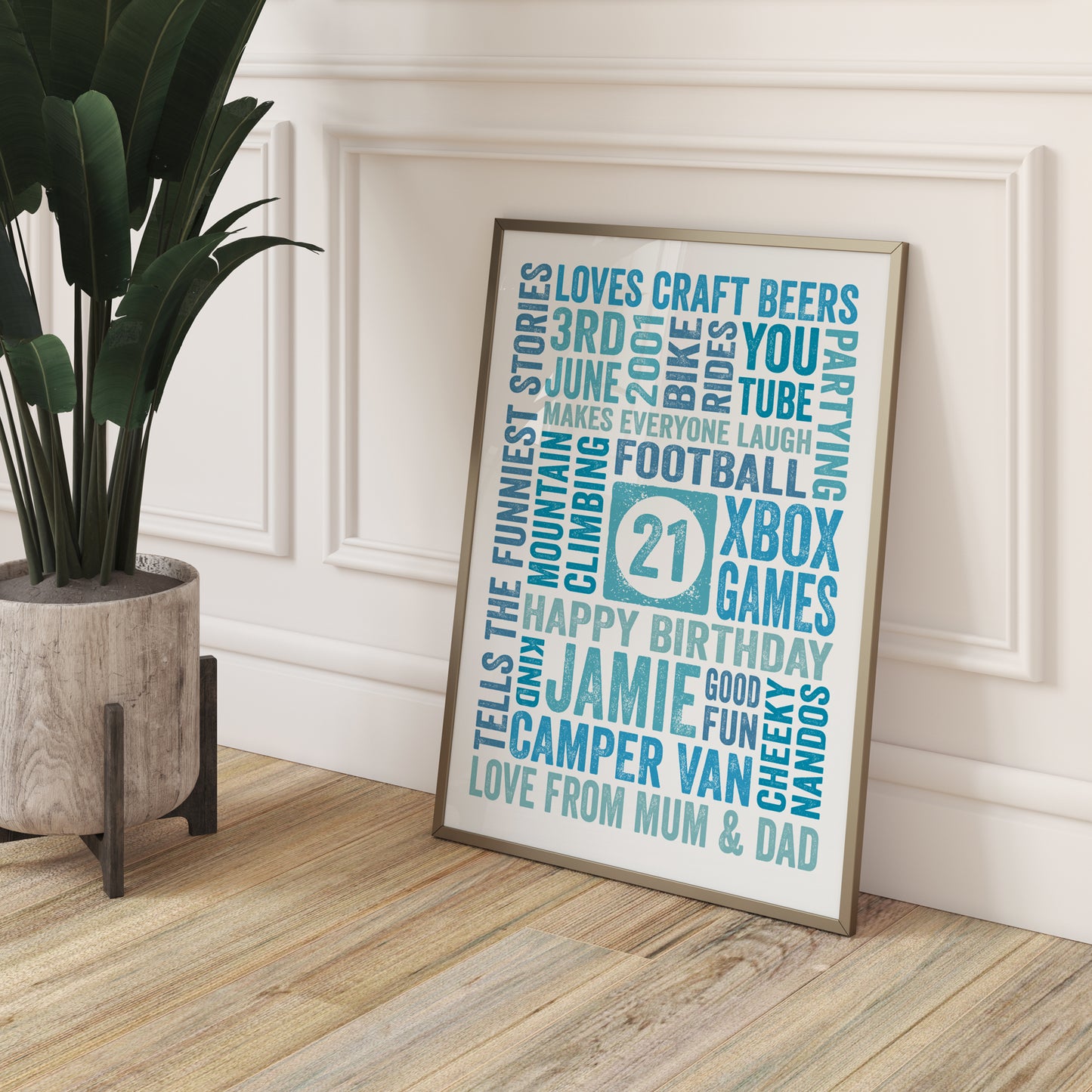 Custom Word Art Print - Milestone Birthday
