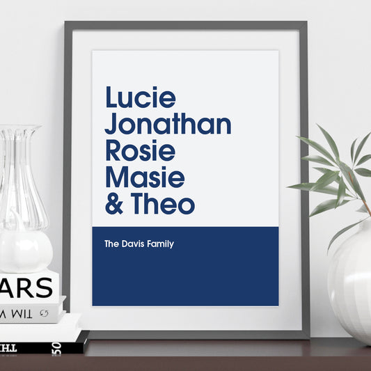 Custom Family Print - Names List