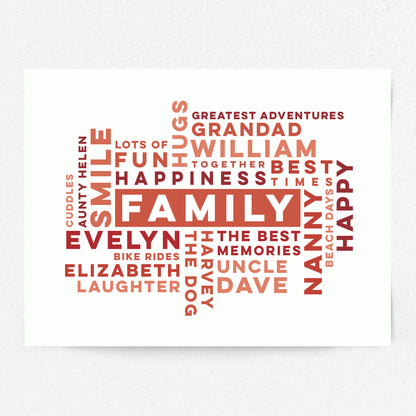 Custom Word Art Print - Family