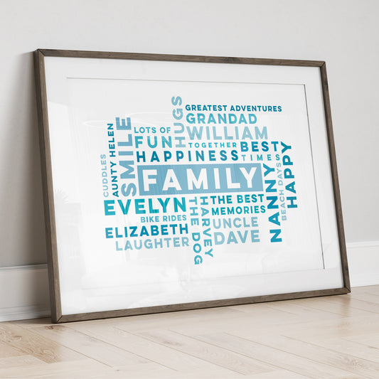 Custom Word Art Print - Family