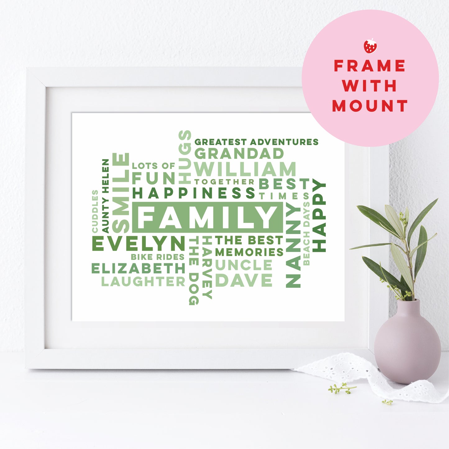 Custom Word Art Print - Family