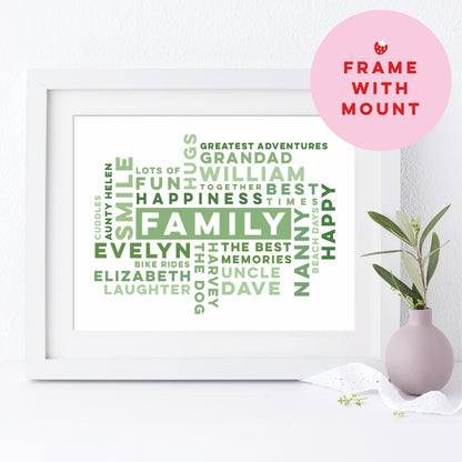 Custom Word Art Print - Family