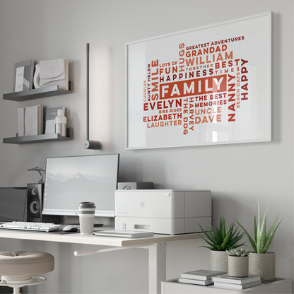 Custom Word Art Print - Family