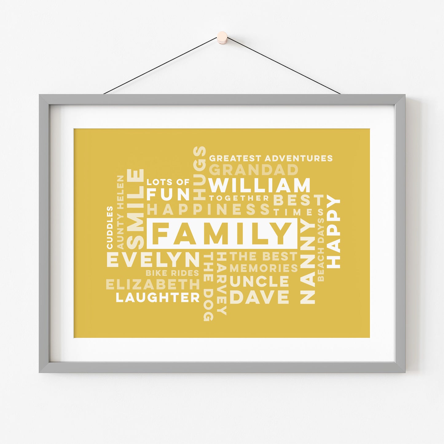 Custom Word Art Print - Family