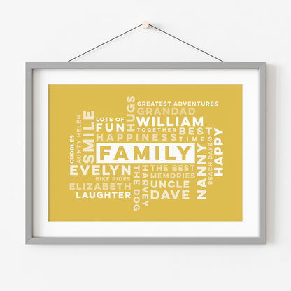 Custom Word Art Print - Family