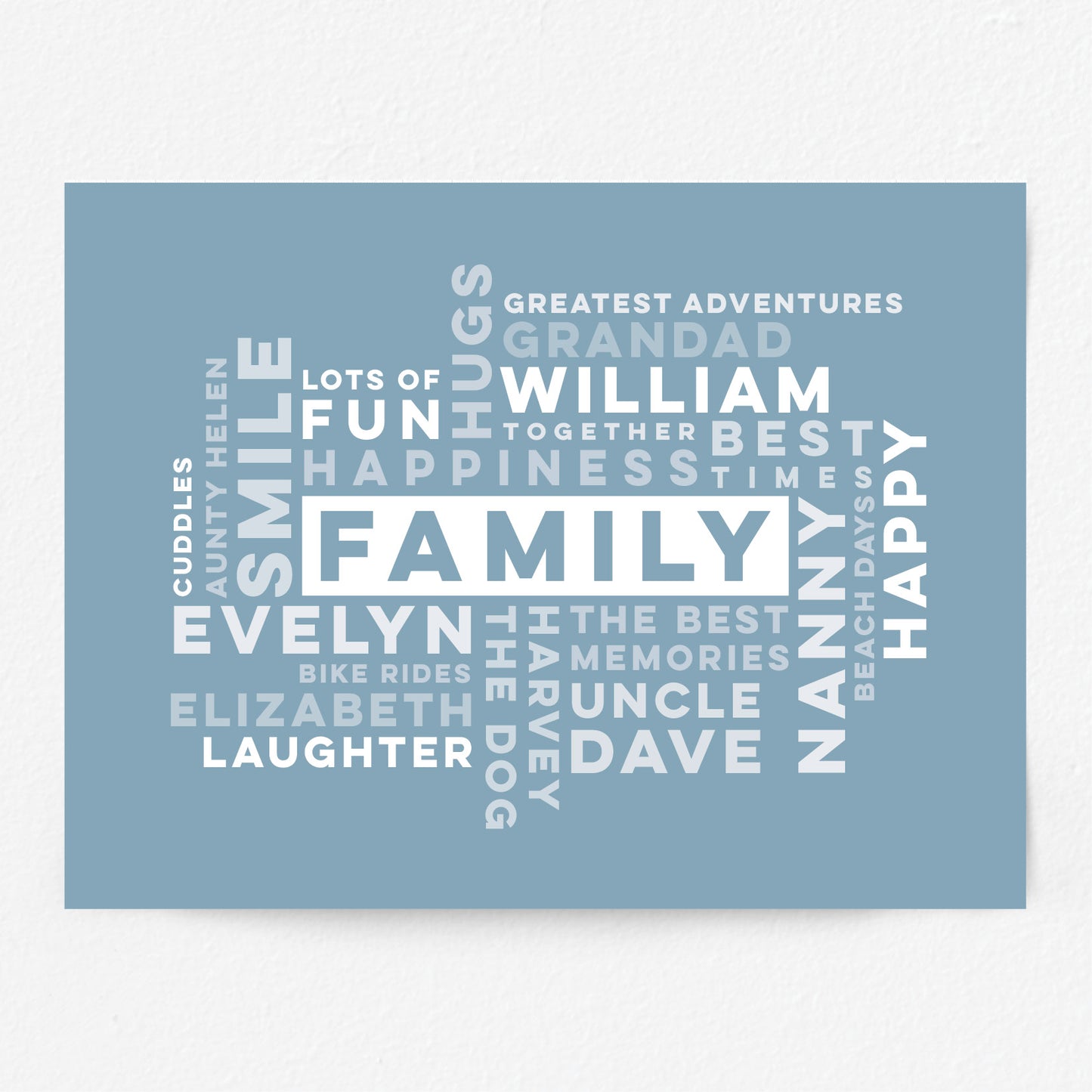 Custom Word Art Print - Family