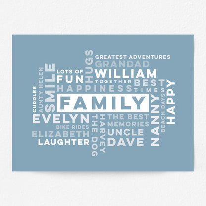 Custom Word Art Print - Family