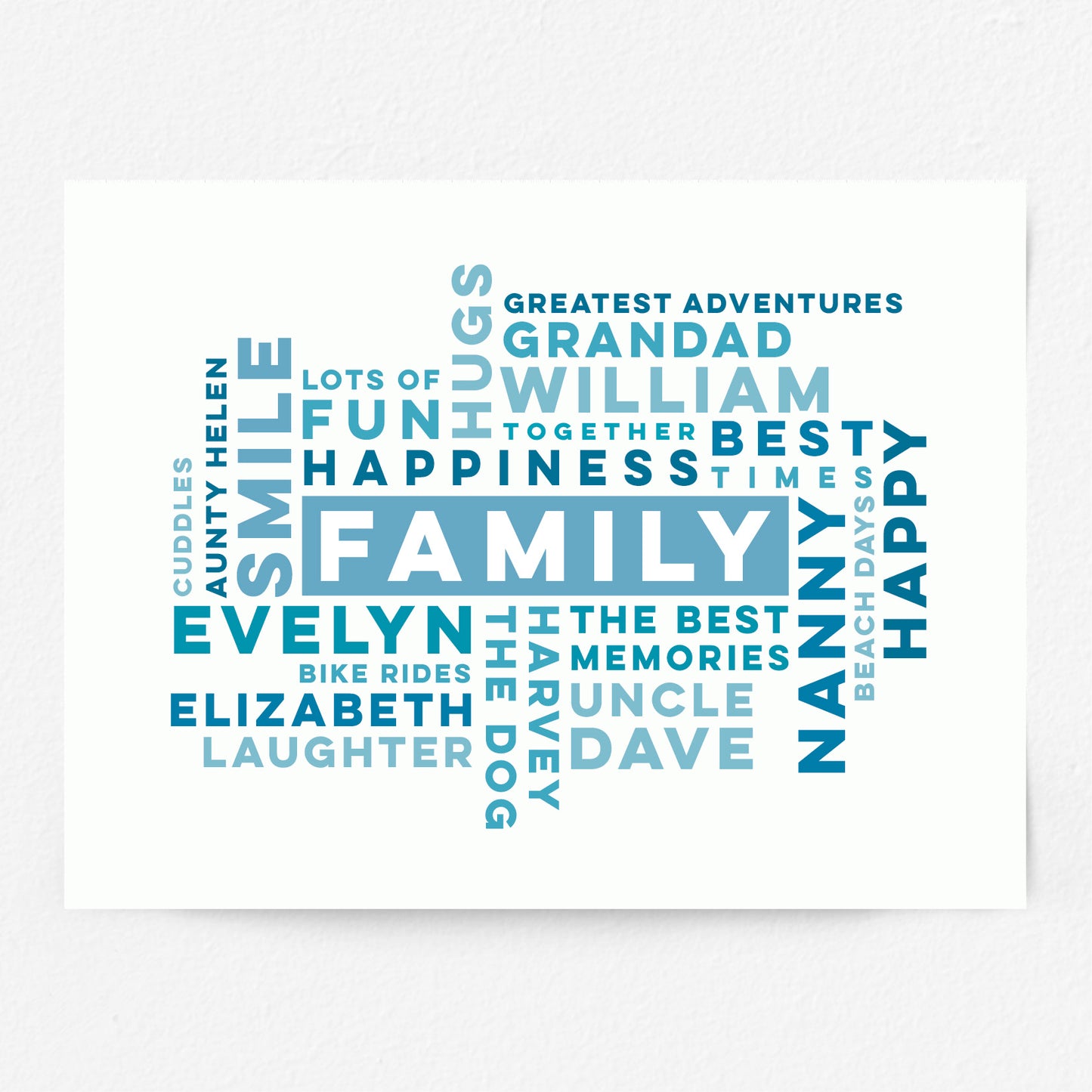 Custom Word Art Print - Family