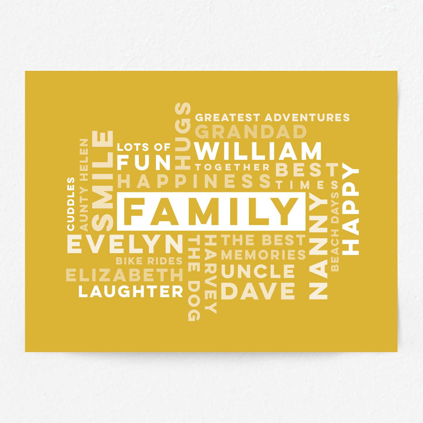 Custom Word Art Print - Family