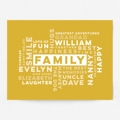 Custom Word Art Print - Family