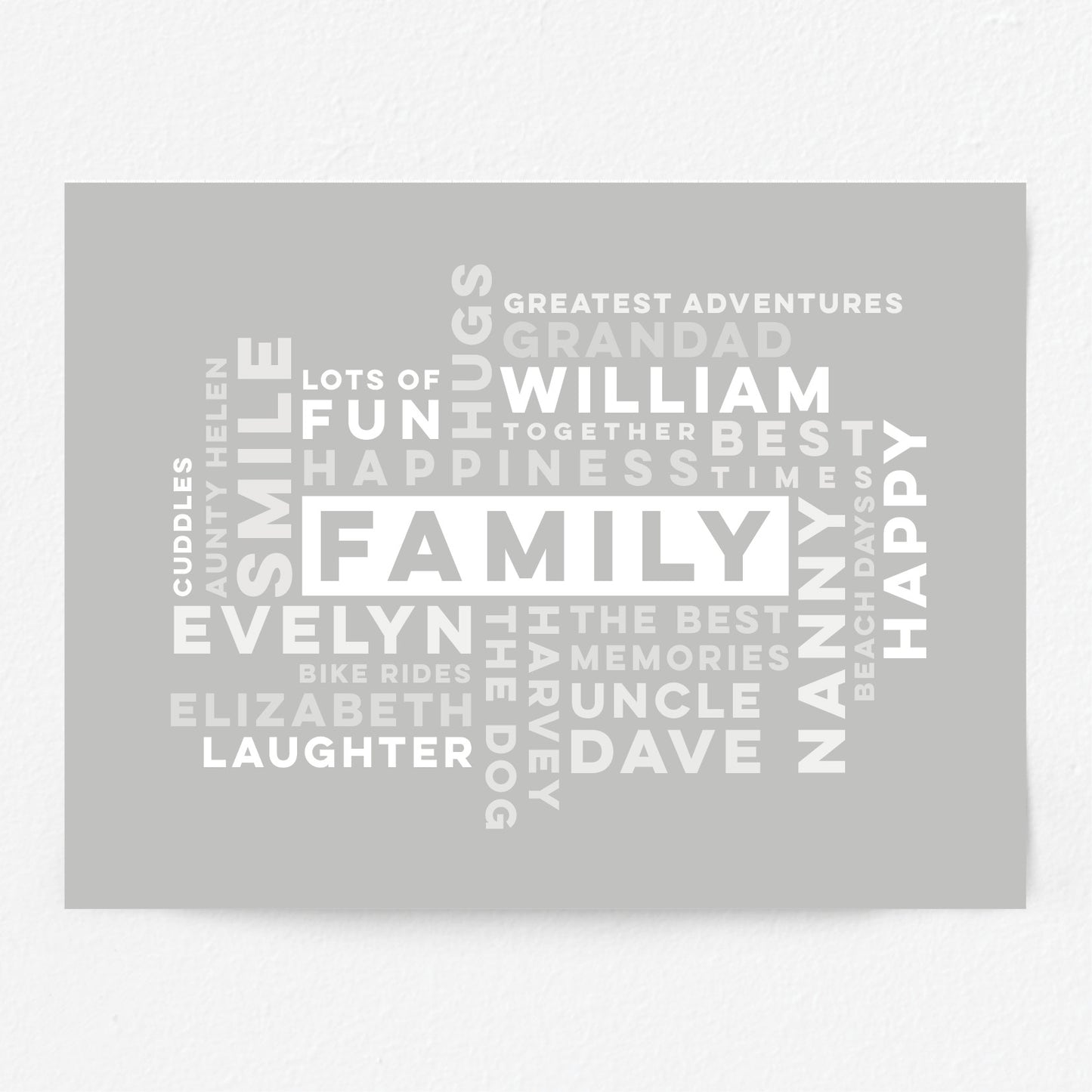 Custom Word Art Print - Family