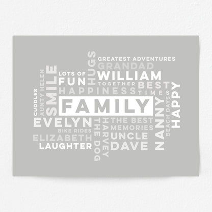 Custom Word Art Print - Family