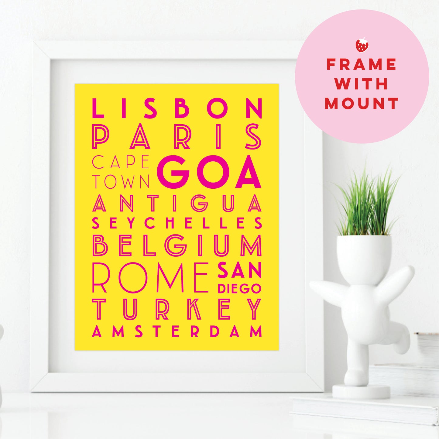 Custom Travel Print - Favourite Destinations List