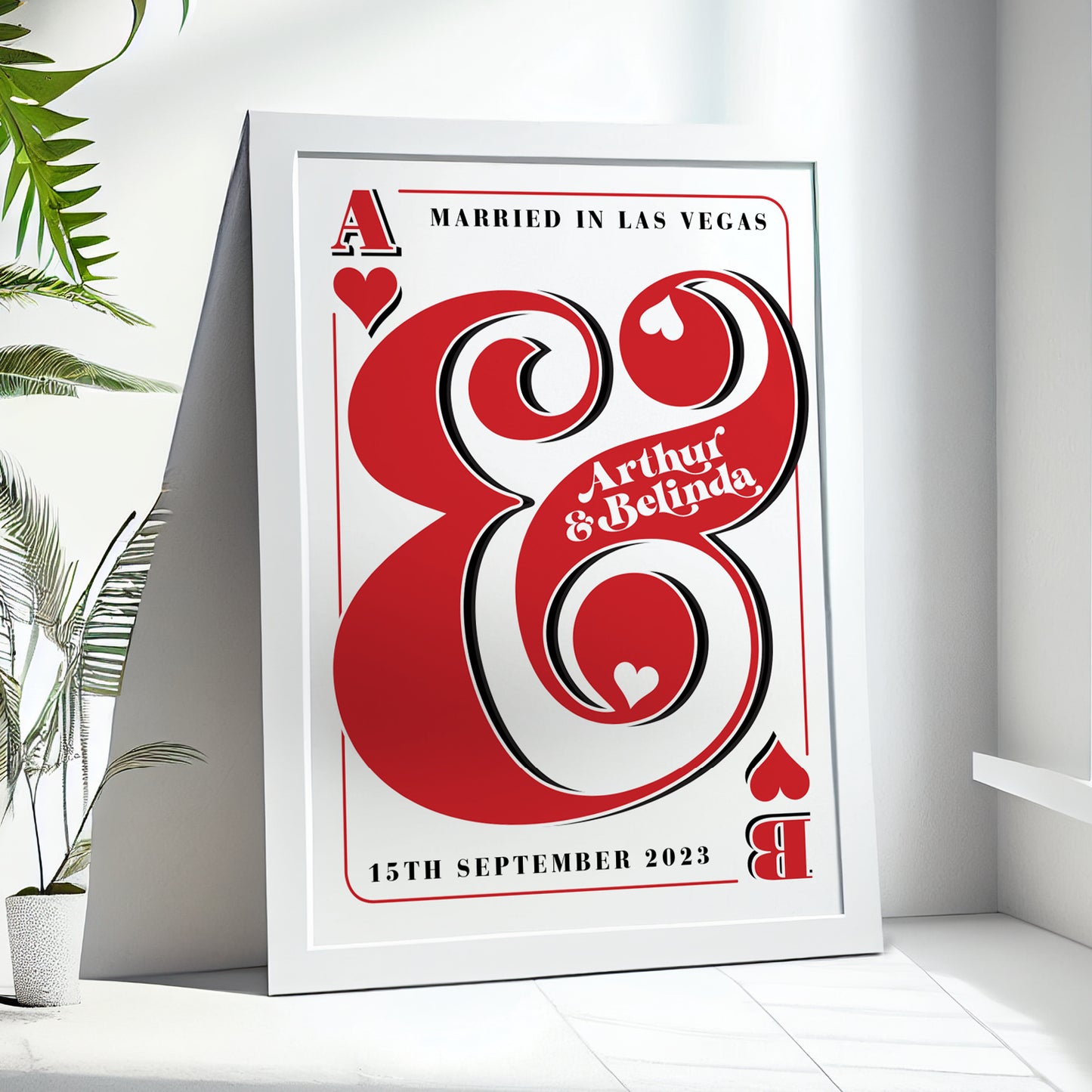 Custom Couples Print - Las Vegas Wedding Playing Card