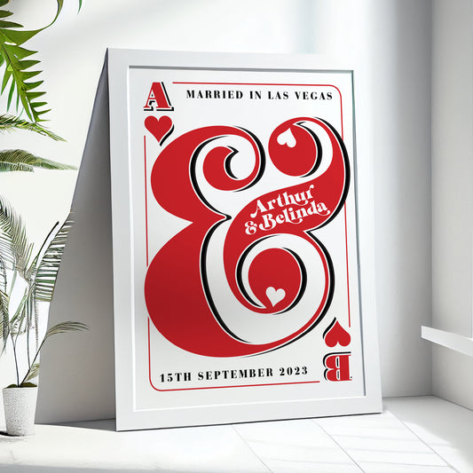 Custom Couples Print - Las Vegas Wedding Playing Card