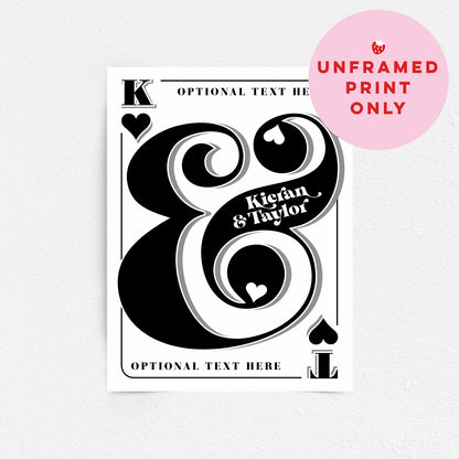 Custom Couples Print - Las Vegas Wedding Playing Card