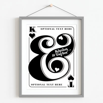 Custom Couples Print - Las Vegas Wedding Playing Card