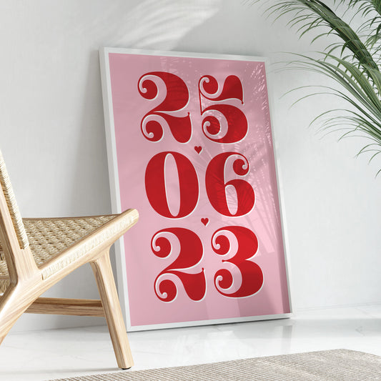 Custom Special Date Print - Add Names & Details