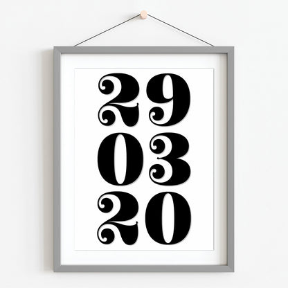 Custom Special Date Print - Add Names & Details