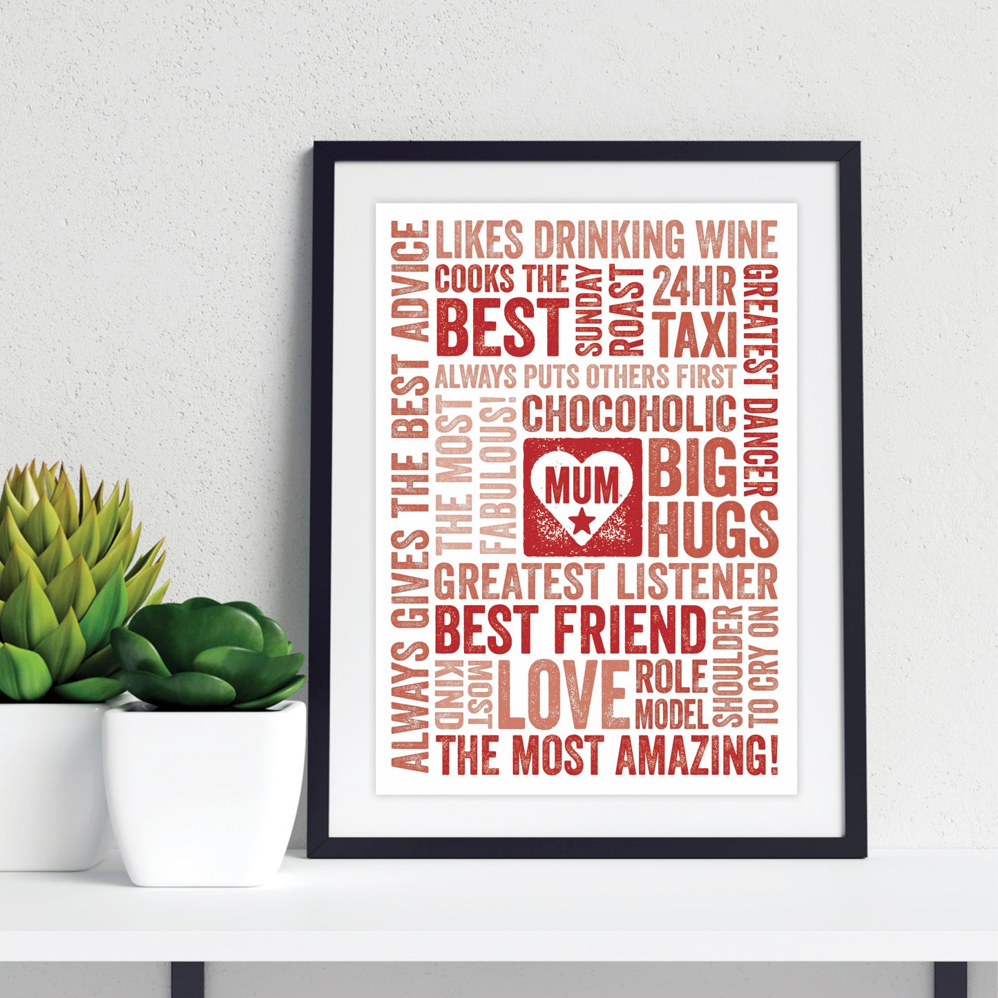 Custom Word Art Print - For Mum