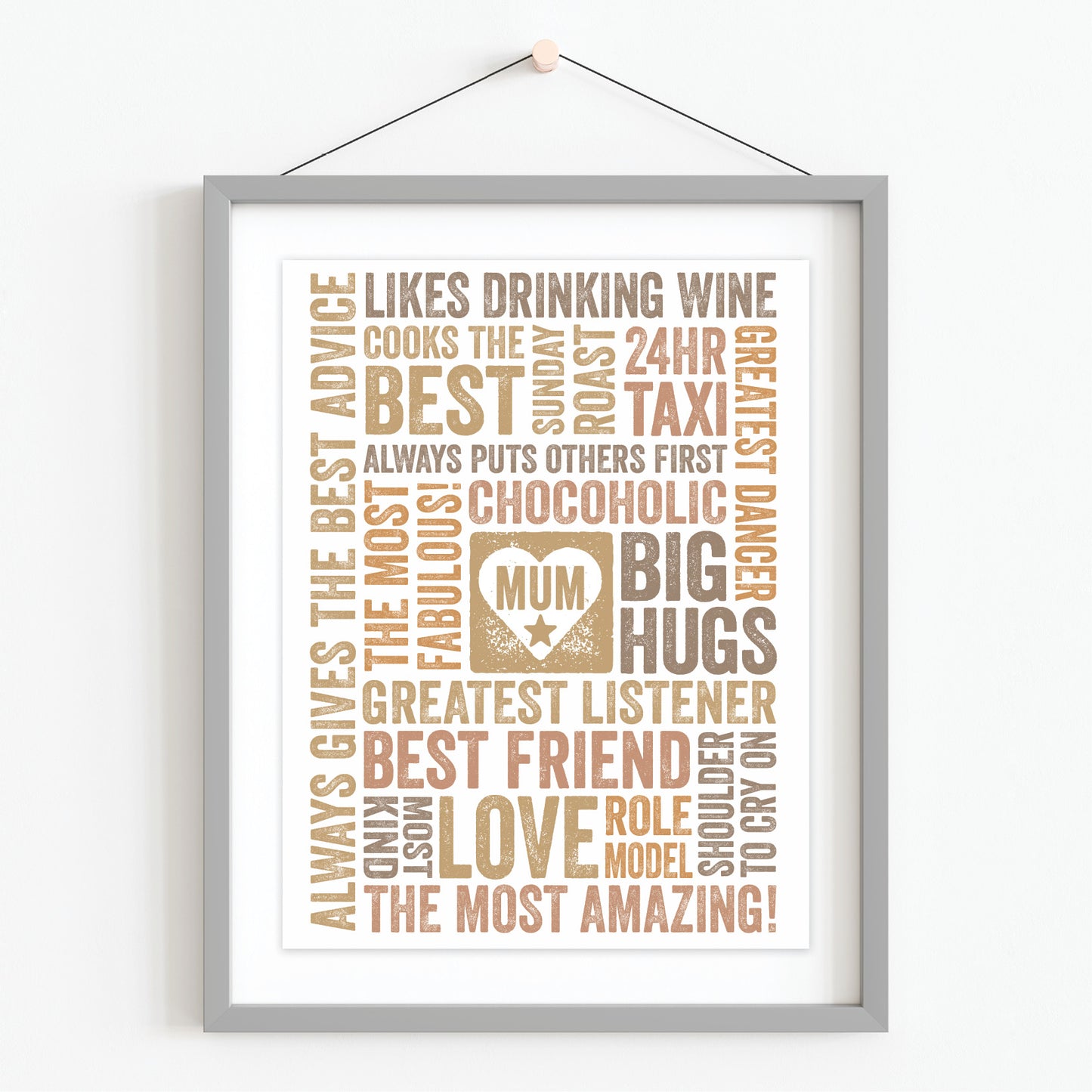 Custom Word Art Print - For Mum