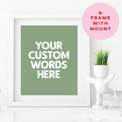 Custom Quote Print - Bold Fonts